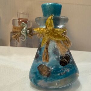 Unique Resin Starfish Accent Bottle